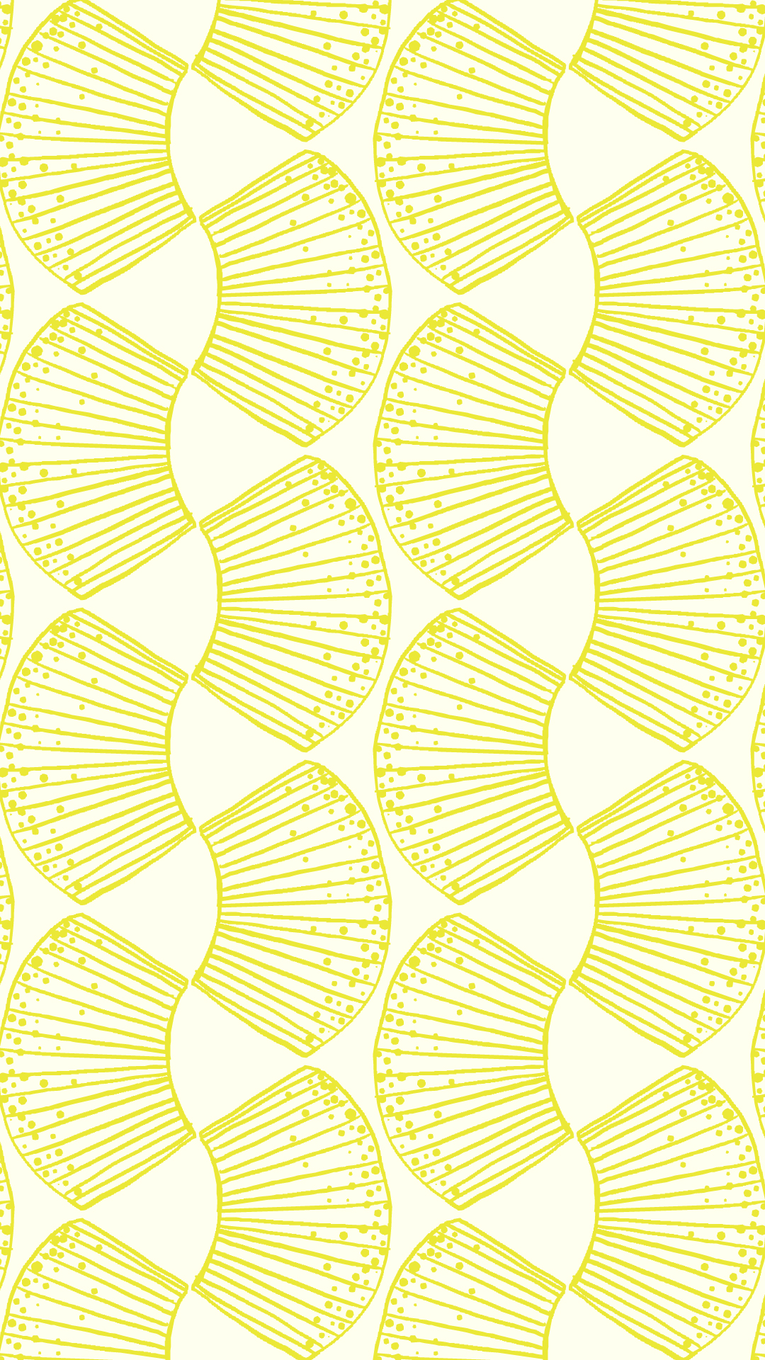 クリーム色の背景に黄色のパイナップル柄のパターン