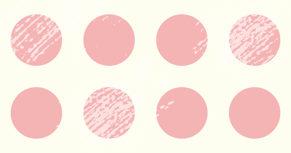 ブラシ感を追加したピンクのドットのパターン