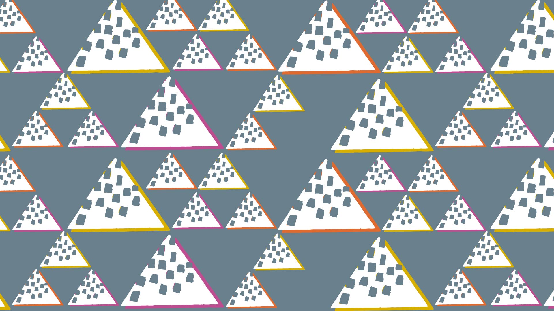 グレーの背景に白い三角形のパターン