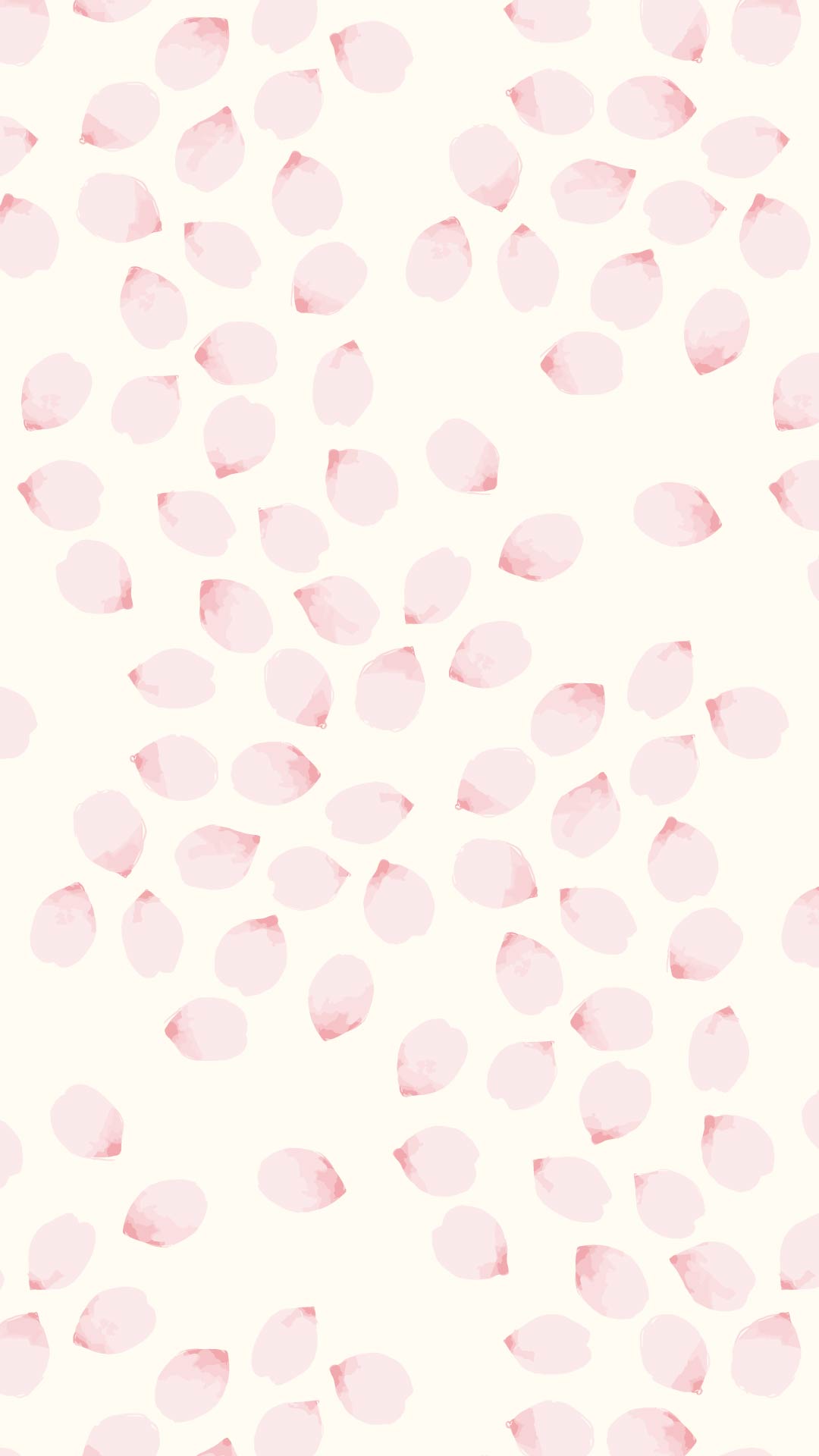アイボリーの背景にピンクの桜の花びらのパターン