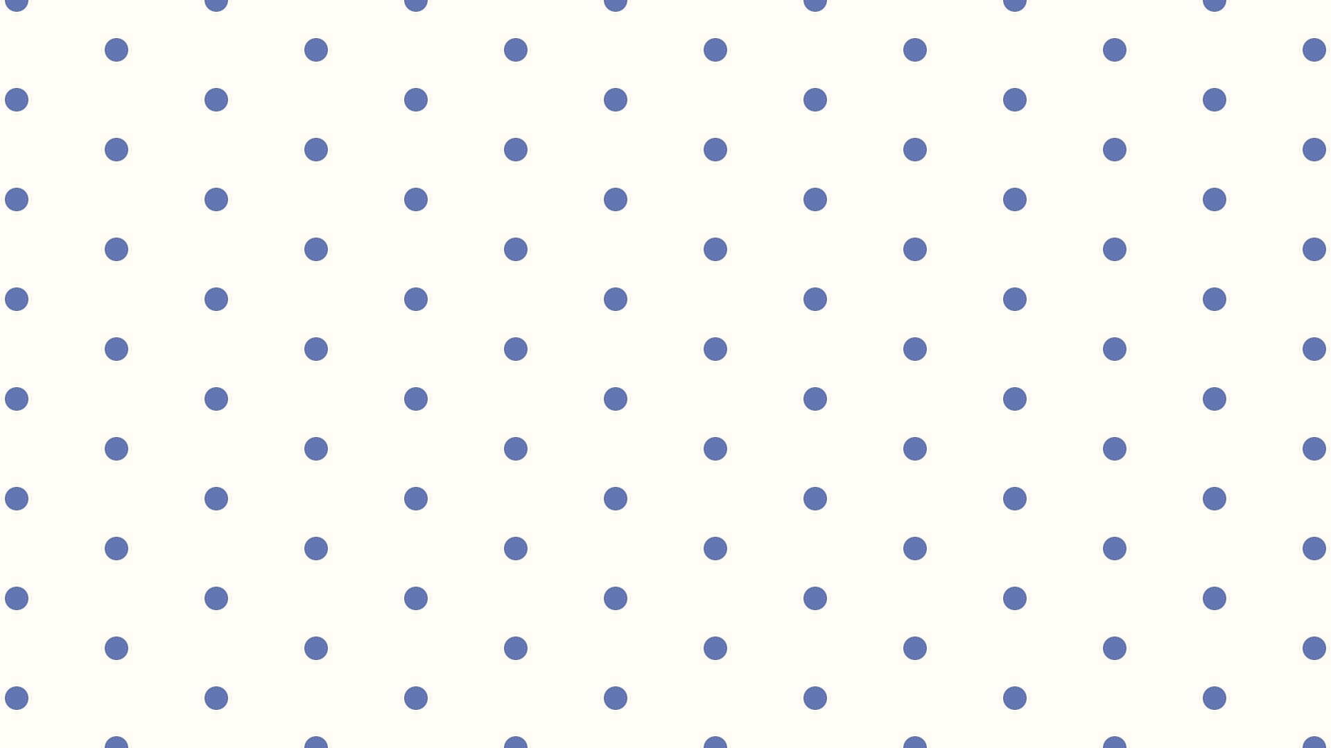 クリーム色の背景にシンプルな青いドットのパターン