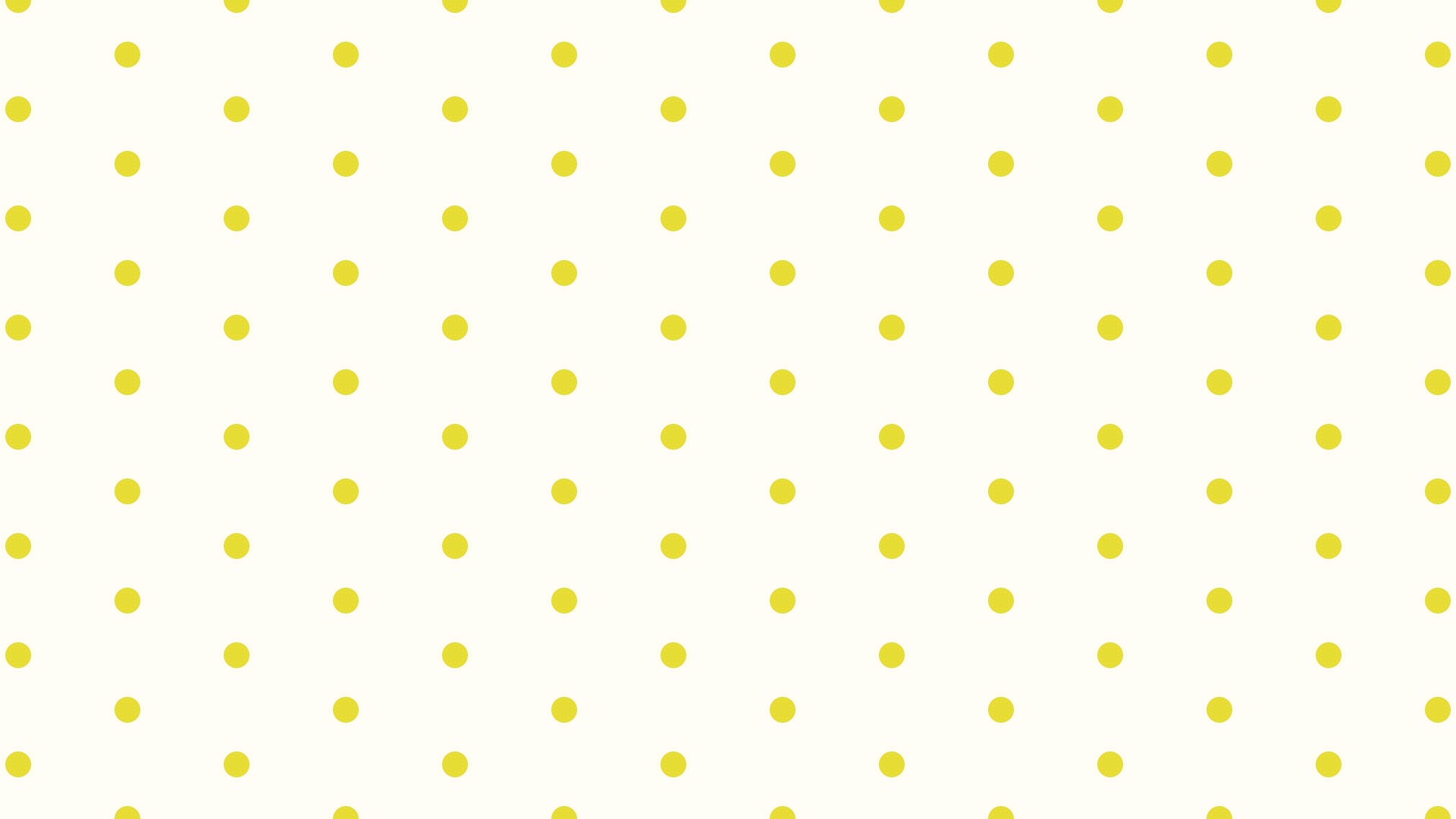 クリーム色の背景にシンプルな黄色のドットのパターン