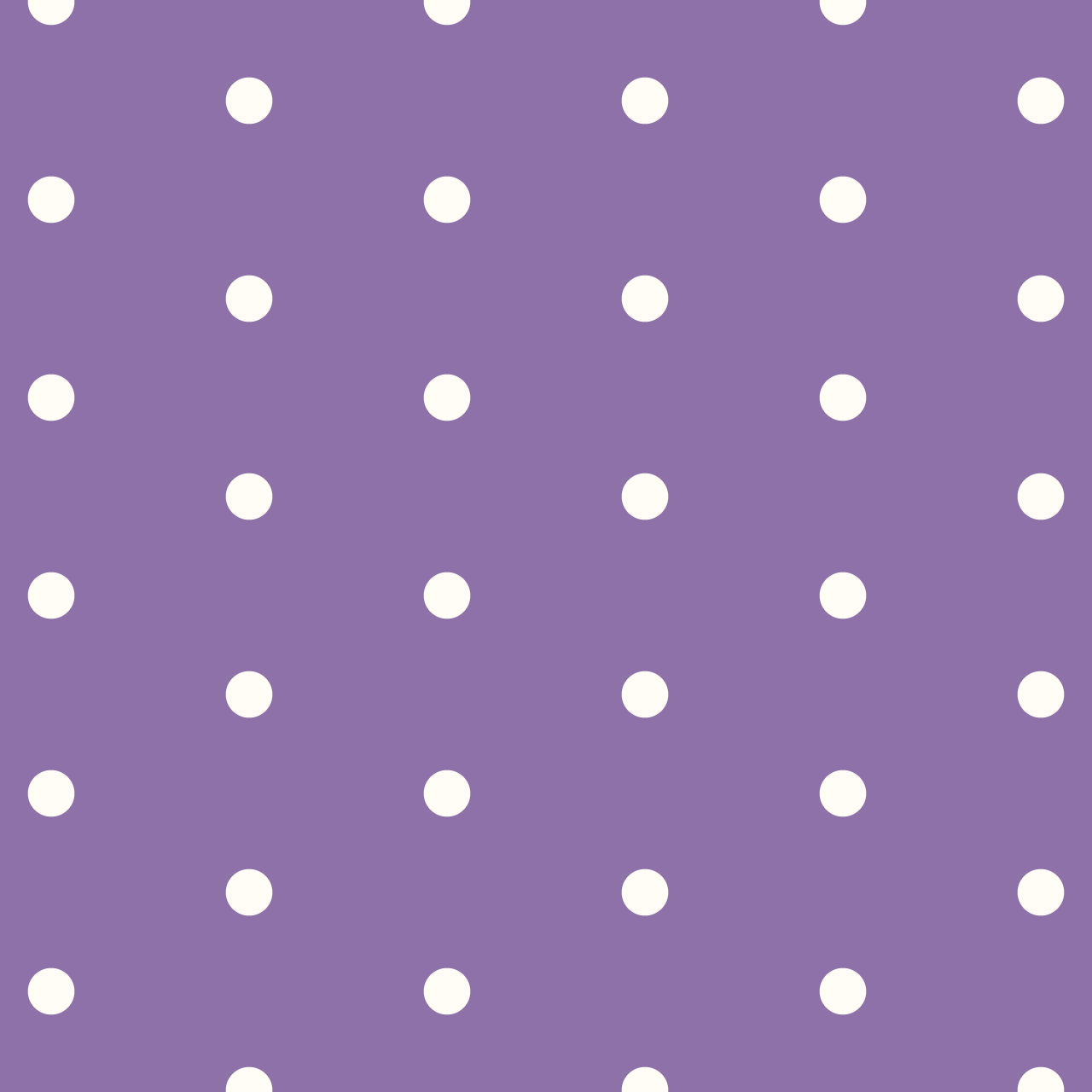 紫の背景にシンプルなクリーム色のドットのパターン
